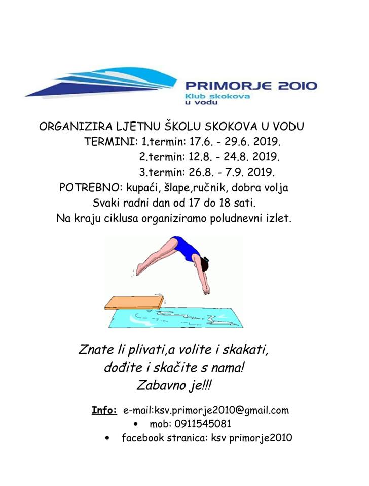 Ljetna škola skokova u vodu 2019